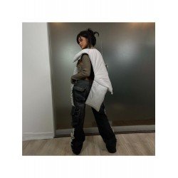 Patchwork Personalized Velcro Sleeveless Down Coats