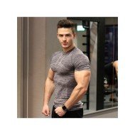  Casual Pure Color Crew Neck Men's T-Shirt