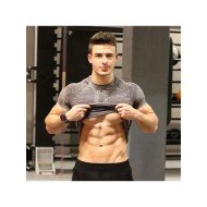  Casual Pure Color Crew Neck Men's T-Shirt