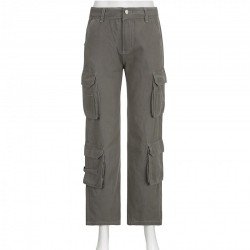  Casual Multi-Pocket High Waist Women's Denim Pants