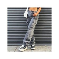 Casual Multi-Pocket High Waist Women's Denim Pants