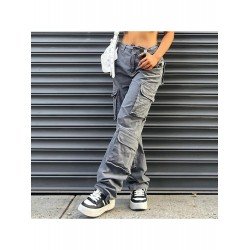 Casual Multi-Pocket High Waist Women's Denim Pants