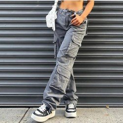  Casual Multi-Pocket High Waist Women's Denim Pants