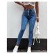  Fashion Pure Color High Waist Women's Jeans