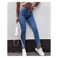  Fashion Pure Color High Waist Women's Jeans
