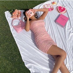 Sexy Vintage Spaghetti Straps Floral Bodycon Dress