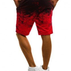 Contrast Color Sports Jogger Drawstring Men Shorts