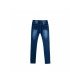High Waist Blue Ripped Loose Pencil Jeans For Men