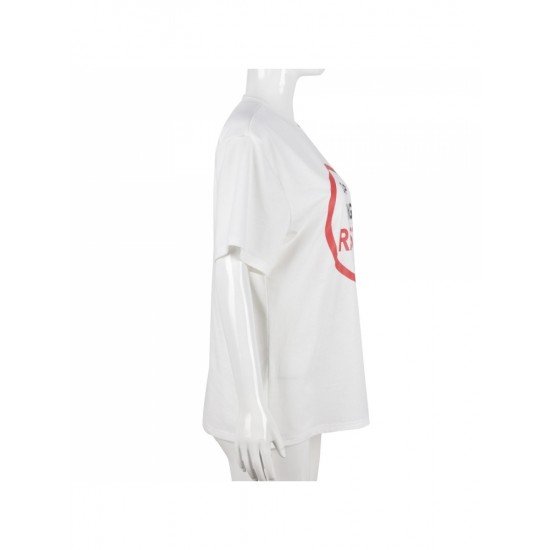  2024 Summer Round Neck Letter Printing Women's T-Shirt