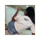 2024 Summer Round Neck Letter Printing Women's T-Shirt