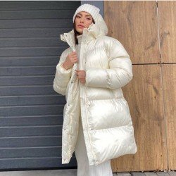 Winter Hooded Collar Black Down Coats