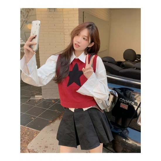  2024 Casual Star Knitting Sleeveless Knitwear