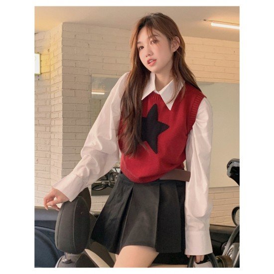  2024 Casual Star Knitting Sleeveless Knitwear