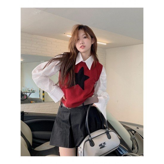  2024 Casual Star Knitting Sleeveless Knitwear