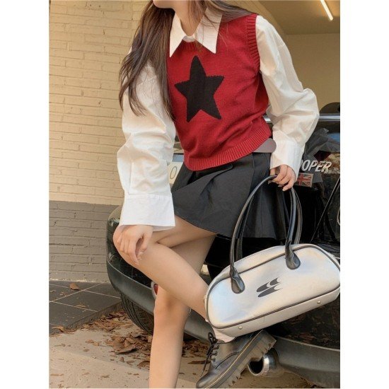  2024 Casual Star Knitting Sleeveless Knitwear