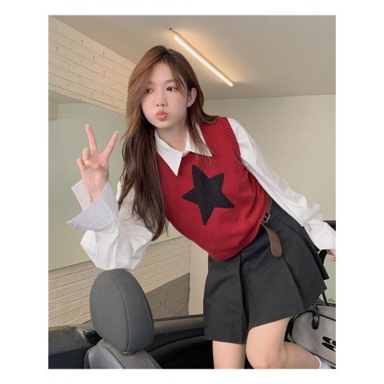  2024 Casual Star Knitting Sleeveless Knitwear