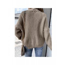  2024 Loose V-Neck Knitting Colorblock Cardigan Sweater
