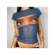  2024 Summer Figure Pattern Women's Crop T-Shirt