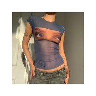  2024 Summer Figure Pattern Women's Crop T-Shirt