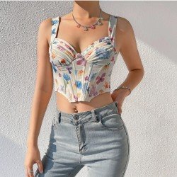  Sexy Spice Girl Zipper Backless Women's Small Vest