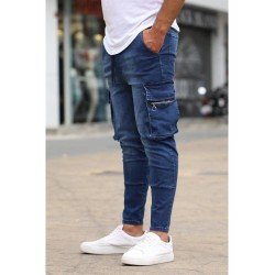 Fashion Pure Color Zipper Men's Denim Jeans  Fashion Pure Color Zipper Men's Denim Jeans