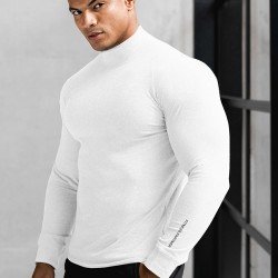  Men's Skinny Round Neck Long Sleeve Top