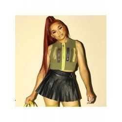  2024 Autumn Zipper Retro Sleeveless Short Top