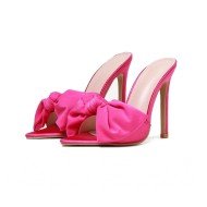  PU Sexy Bow Stiletto Women's High Heel