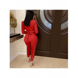 Fashion Lace Up Top And See Through Trouser Sets  Fashion Lace Up Top And See Through Trouser Sets