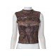  New 2024 Round Neck Printing Patchwork Crop Vest
