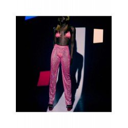 Sexy See Through Straight Leg Trousers