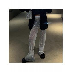 Sexy See Through Straight Leg Trousers