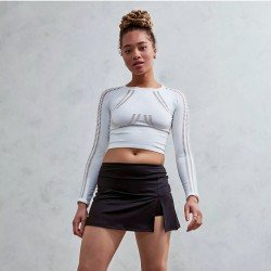  Skinny Round Neck Hollowed Out Women's T-Shirt