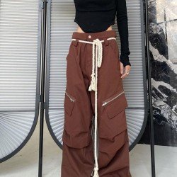 Designer Wide Leg Vintage Cargo Trousers