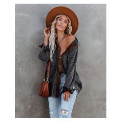 Loose Contrast Color Women's Long Sleeve Coats  Loose Contrast Color Women's Long Sleeve Coats