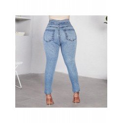 Fashion Heart Printed Ripped Women's Denim Jeans  Fashion Heart Printed Ripped Women's Denim Jeans