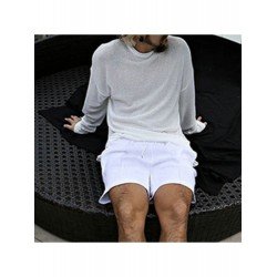 Casual White Loose Men Tee Tops Casual White Loose Men Tee Tops