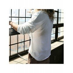 Casual White Loose Men Tee Tops Casual White Loose Men Tee Tops