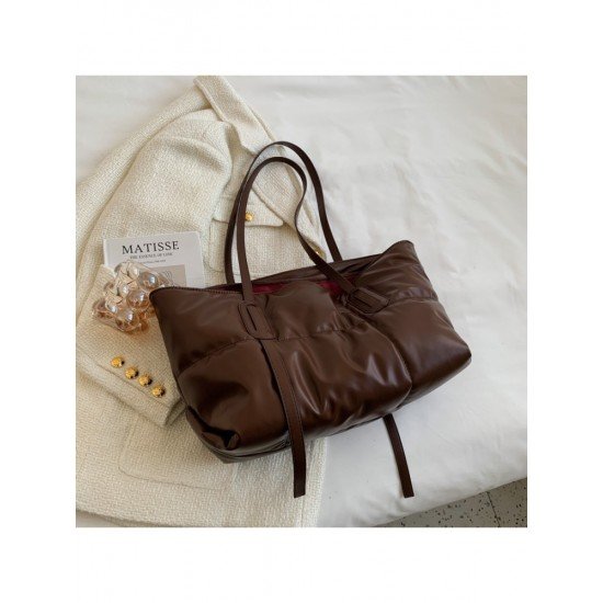  PU Pure Color Large Capacity Women's Bag