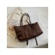  PU Pure Color Large Capacity Women's Bag