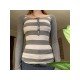  2024 Slim Striped Women's Long Sleeve Top