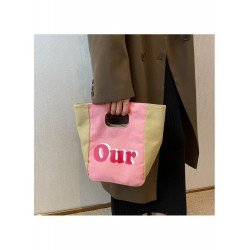  Canvas Cute Letter Printing Women's Small Handbag