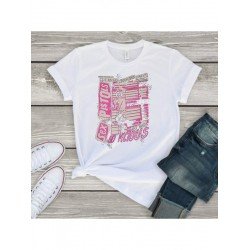 Leisure Street White Graphic Top T Shirts