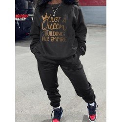 Casual Plus Size 2 Piece Sweatshirt Trouser Sets Casual Plus Size 2 Piece Sweatshirt Trouser Sets