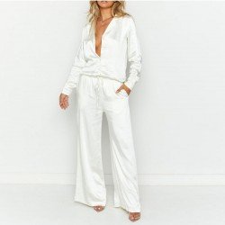 Casual Matching Blouse Pajama Sets For Women