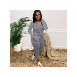 Casual Pure Color Women's Trouser Sets  Casual Pure Color Women's Trouser Sets