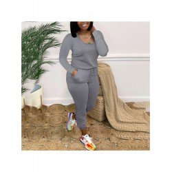 Casual Pure Color Women's Trouser Sets  Casual Pure Color Women's Trouser Sets