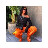  2024 Pure Color Low Waist Corset Pants