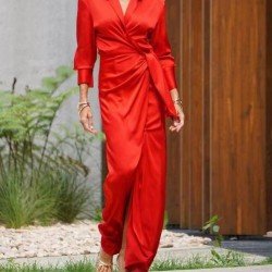  Pure Color Strappy Floor Long Dress