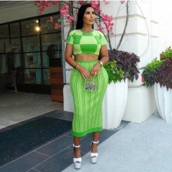 Crop Top And Long Skirt Suits For Women